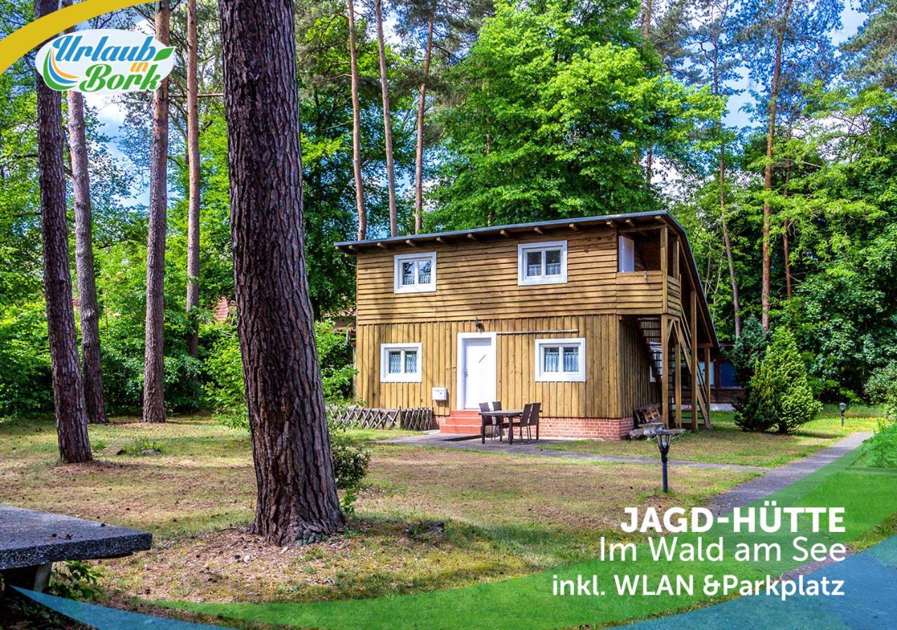 Villa Jagd-Angler-Holzhaus-im-Wald-am-See Kyritz Exterior foto