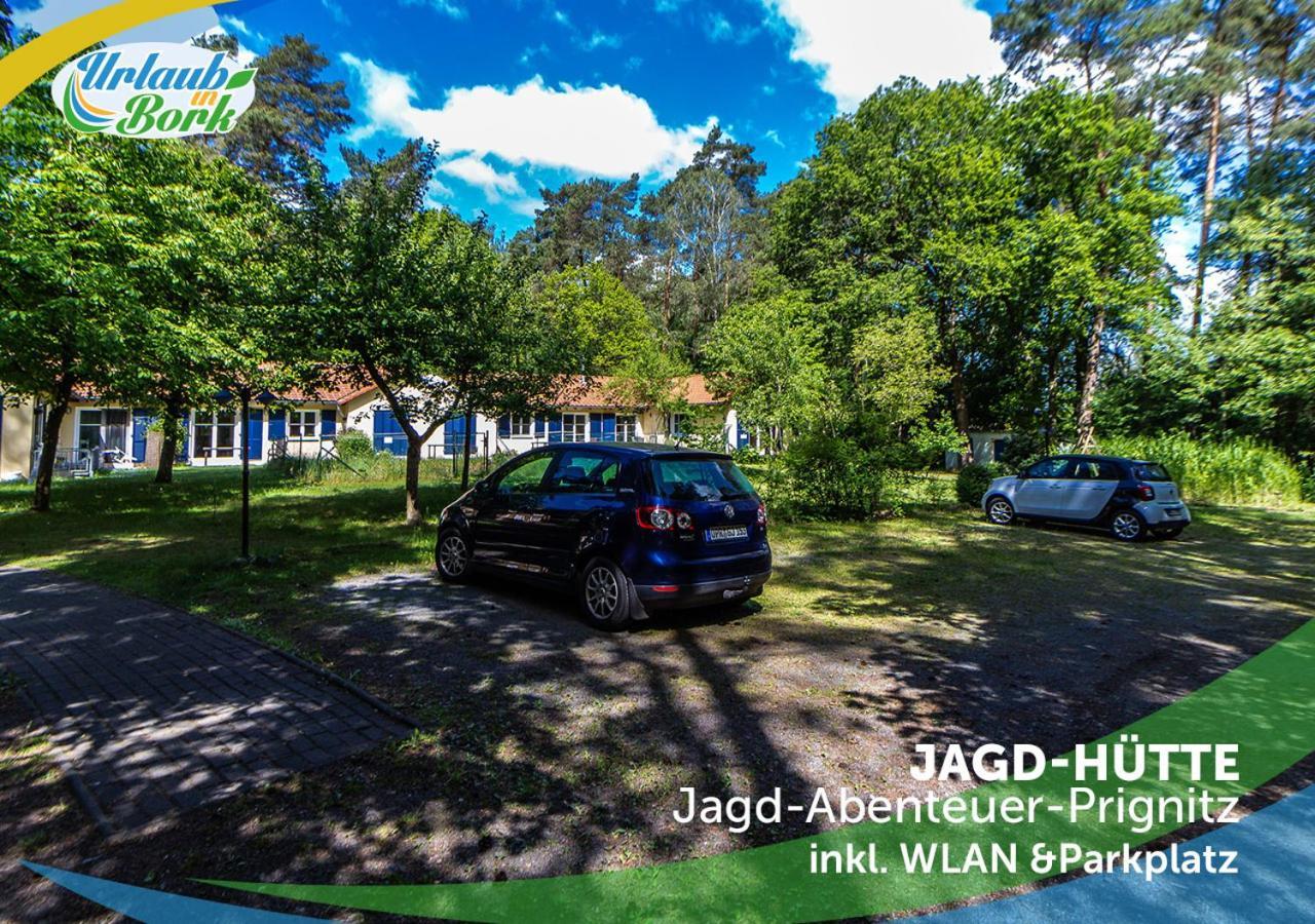 Villa Jagd-Angler-Holzhaus-im-Wald-am-See Kyritz Exterior foto